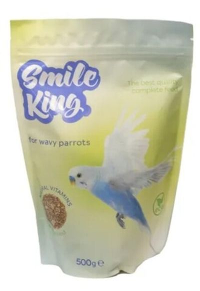 Корм для волнистых попугайчиков Smile King, Дой-пак 500 г