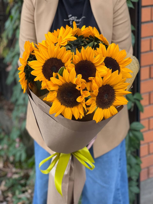Букет из подсолнухов "Sunny Mood"