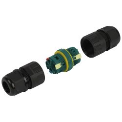 Коннектор ЭРА NO-224-673 кабельный прямой 3-Pin 0.5-2.5 мм2 безвинтовой IP68 | Соединители кабельные IP68