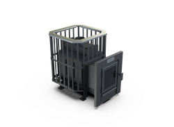 Банная печь Душа- 15 Сетка Высечка стекло 8мм