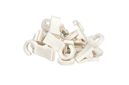 Зажим для колец, пластик, бежевый, 20шт.