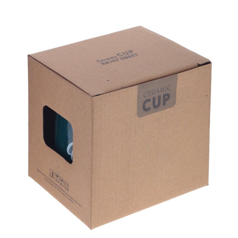 GAEM Кружка с крышкой и ложкой, 450 мл, L13 W10 H9 см, 4в.