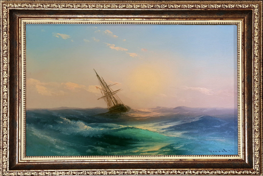 Беляев В. В. На закате. Холст, масло. Россия, 2021 г.