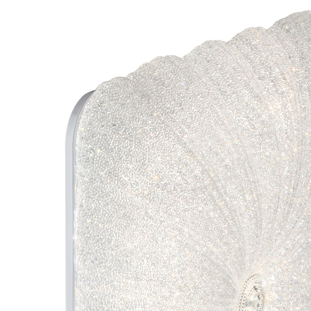 7730/72L PIKO LED SN Светильник металл/пластик/белый/прозрачный LED 72Вт 3000-6000K 490х490 IP20 пульт ДУ FORTUNA