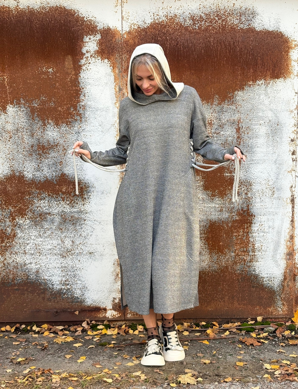 Платье Assasin / oversize/ металик