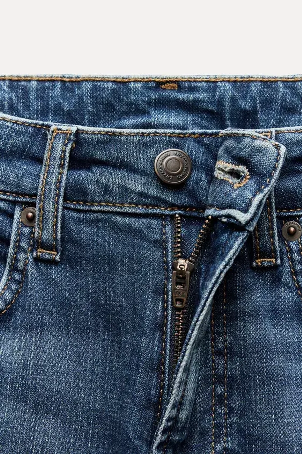 ZARA ДЖИНСЫ СВОБОДНОГО КРОЯ ИЗ КОЛЛЕКЦИИ ZW С СРЕДНЕЙ ПОСАДКОЙ, СИНИЙ