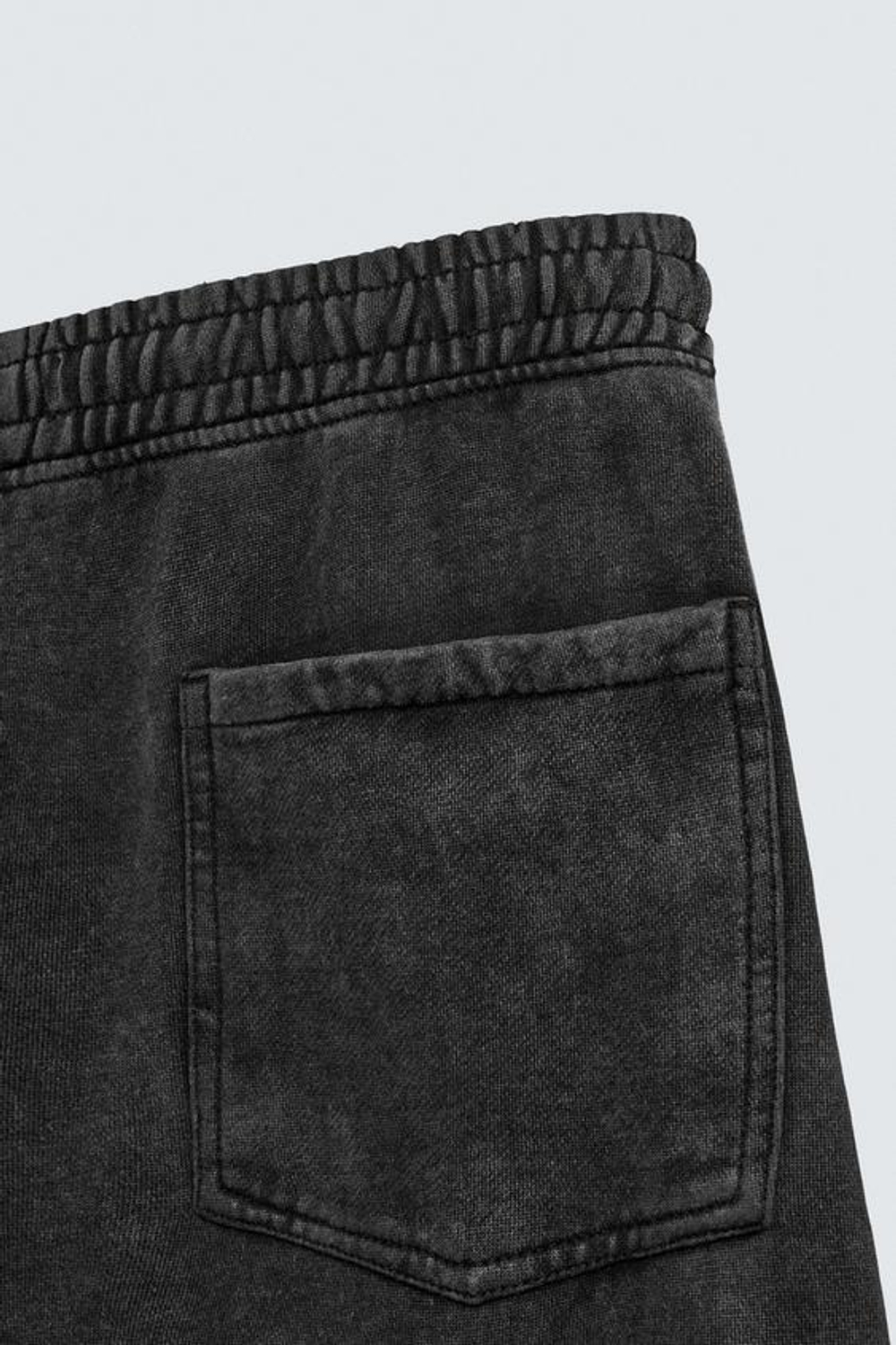 ZARA ДЖОГГЕРЫ WIDE-LEG С ЭФФЕКТОМ ПОТЕРТОСТИ, ТЕМНО-СЕРЫЙ