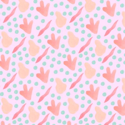 Акварельный абстрактный бесшовный паттерн на розовом