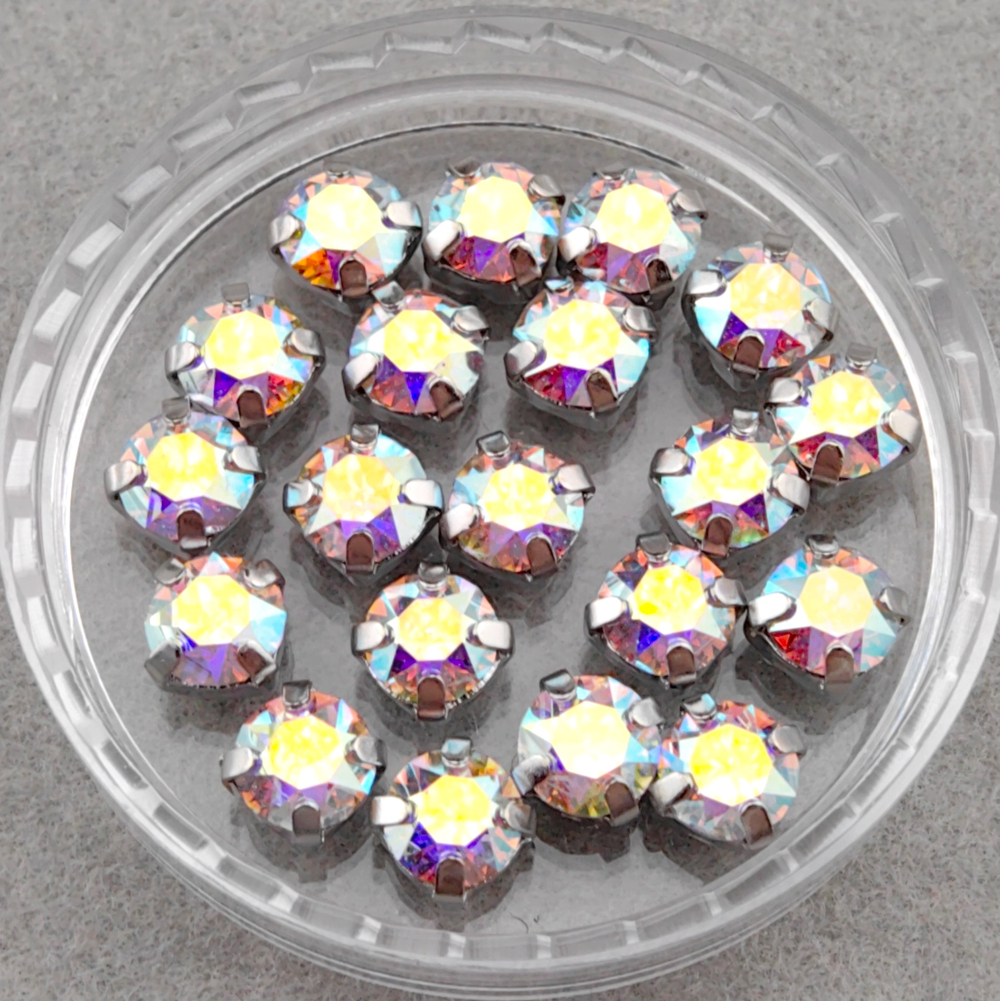 Swarovski 1088 XIRIUS Chaton в оправах, Crystal AB/Platinum