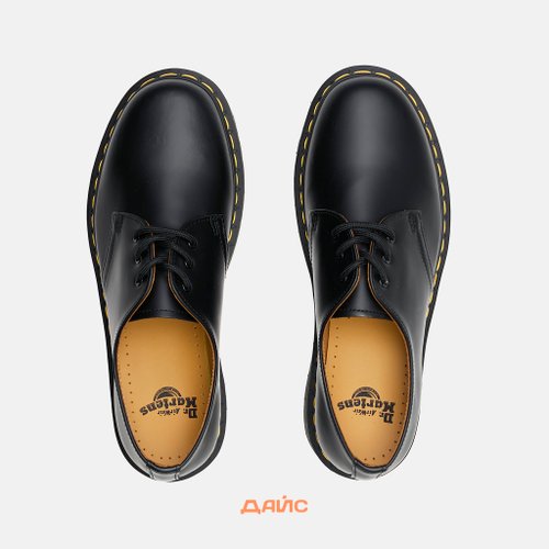 Ботинки Dr. Martens 1461 Yellow Stitch Smooth артикул:11838002 - купить в магазине Дайс