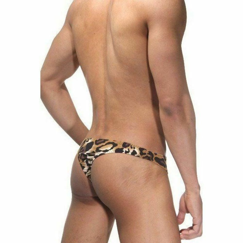 Мужские трусы тонги с леопардовым принтом La Blinque LB15134