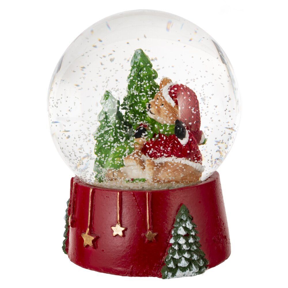 GAEM Фигурка декоративная "Дед Мороз/Снеговик/Медвежонок" в стекл шаре, L9 W8 H10 см, 3в.