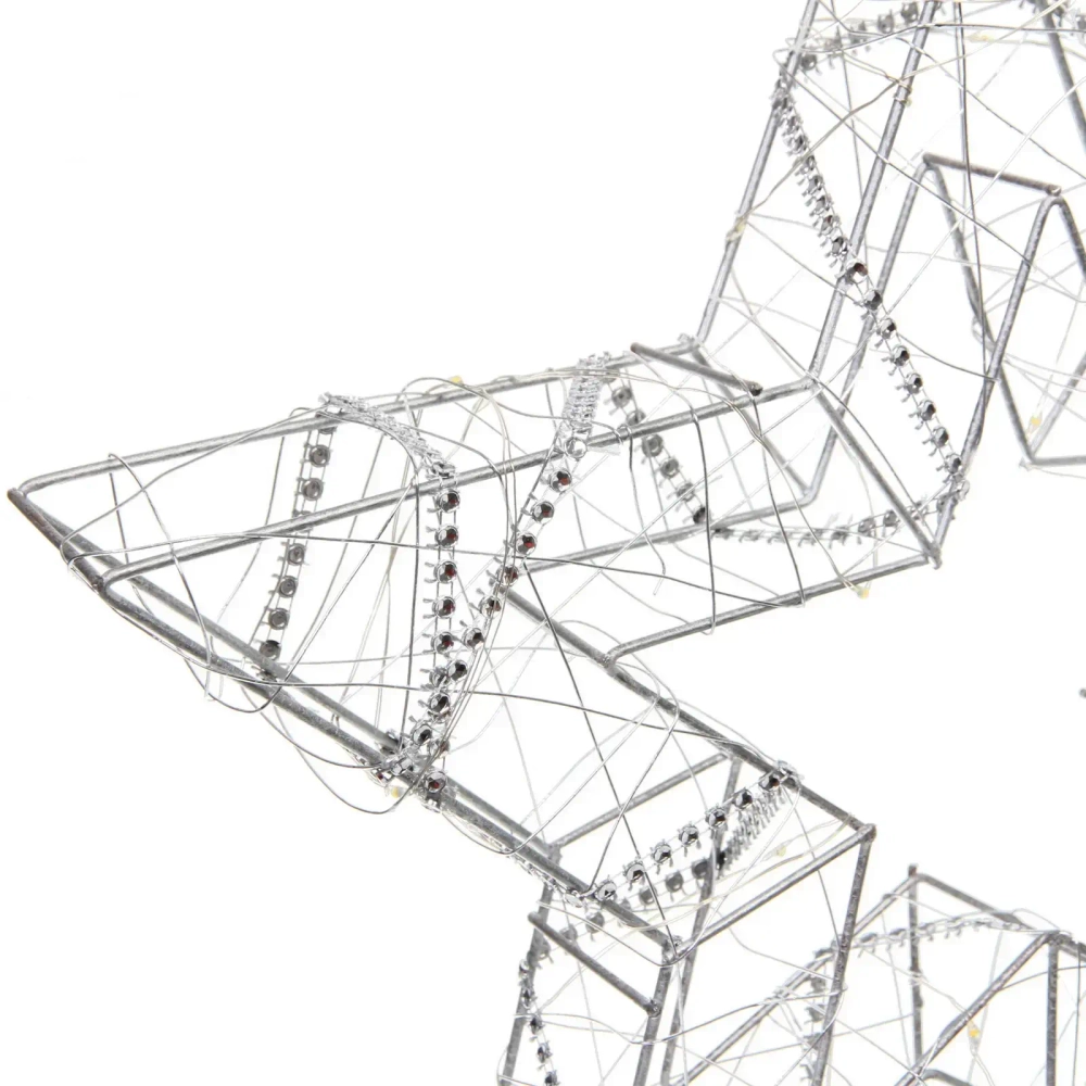 Сувенир с подсветкой «Звёздный день» 35*4*35 см (батарейки 2 AA), Белый (свечение-теплый белый)