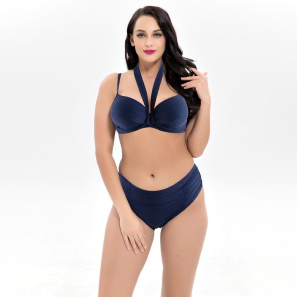 Женский купальник раздельный темно-синий Romeo Rossi RR6805-9