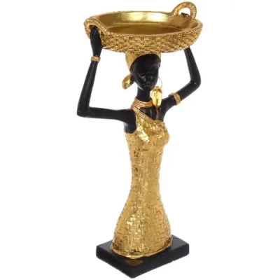 Статуэтка интерьерная «ИМАНИ» 27см Девушка с корзиной