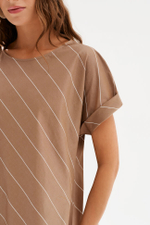 51765 Платье женское (бежево - кофейный)