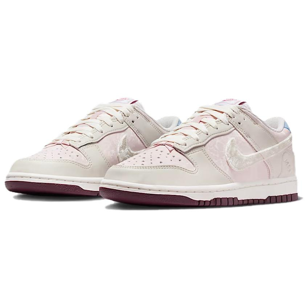 Nike Dunk Low top Skateboard Shoes Women's Beige Pink