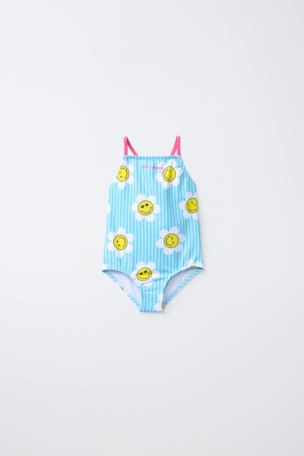ZARA КУПАЛЬНИК В ПОЛОСКУ SMILEYWORLD ®, БИРЮЗОВЫЙ