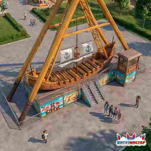 Качели корабль «Якорь Удачи», 40 мест, 15×5,5×13,8 м