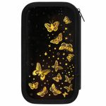 Пенал ЮНЛАНДИЯ, 2 отделения, ламинированный картон, конгрев, 19х11 см, "Golden", 273495