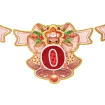 Растяжка бумажная новогодняя «С Новым Годом - Колокольчики» 220 см