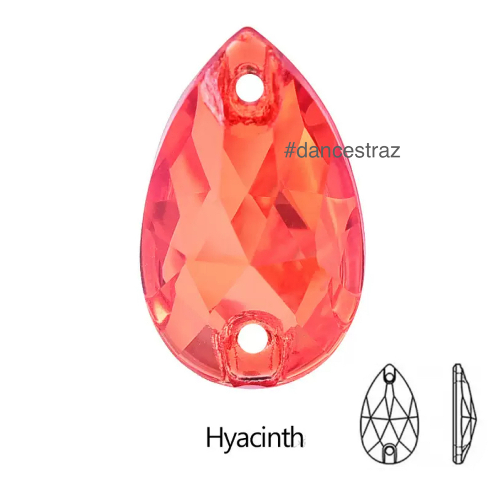 Стразы пришивные, Teardrop, Hyacinth, 236, 13*22mm, (72 ea/pkg), 5A+, (F2)