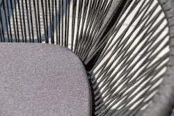 "Форли" обеденная группа на 4 персоны, квадратный стол, цвет "серый гранит"