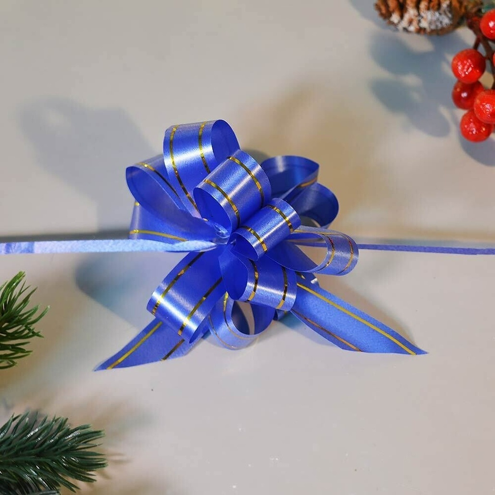 Бант-шар 1,8см с золотой полосой (микс)