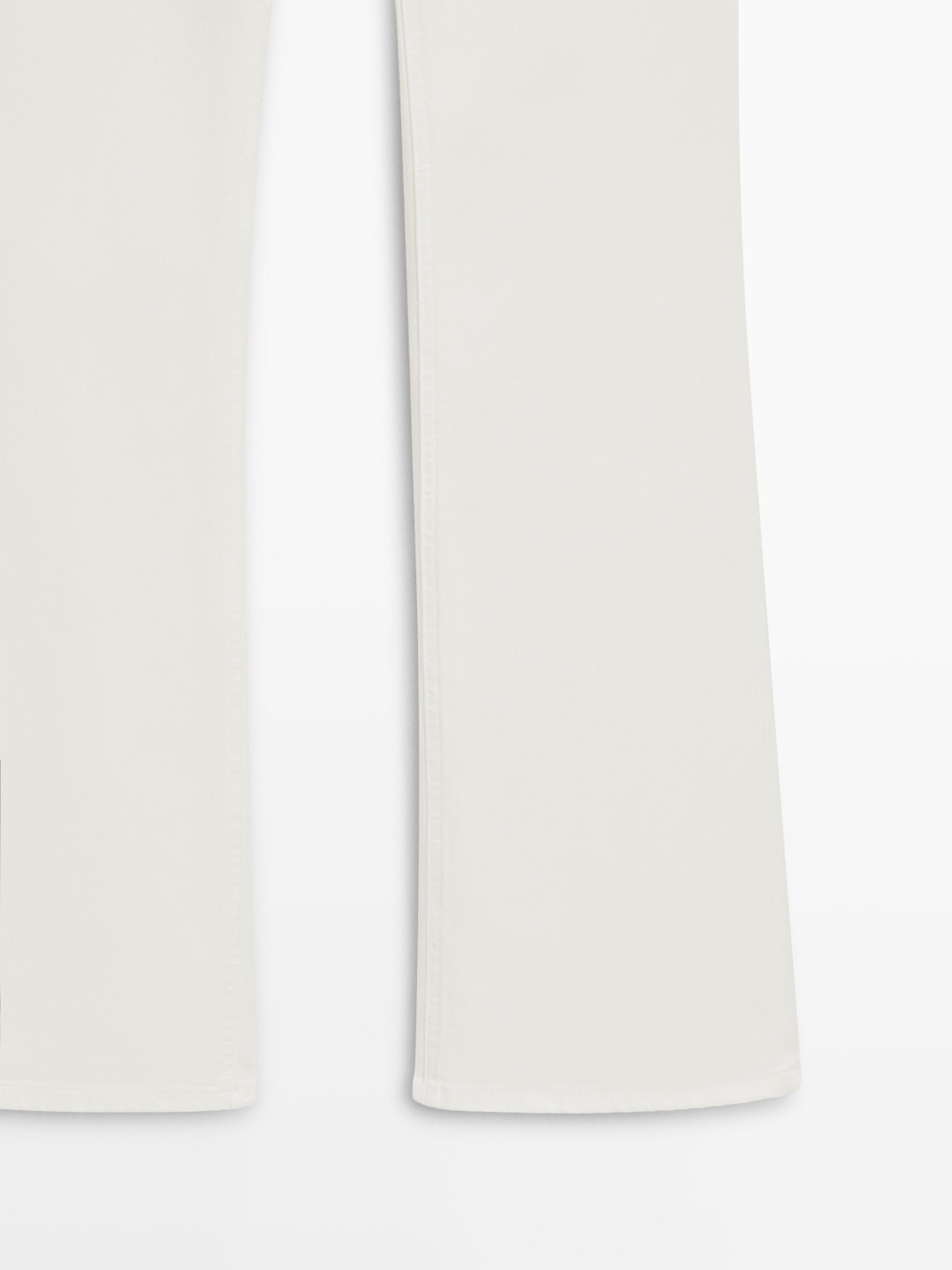 Massimo Dutti Джинсы-клеш зауженные, экрю