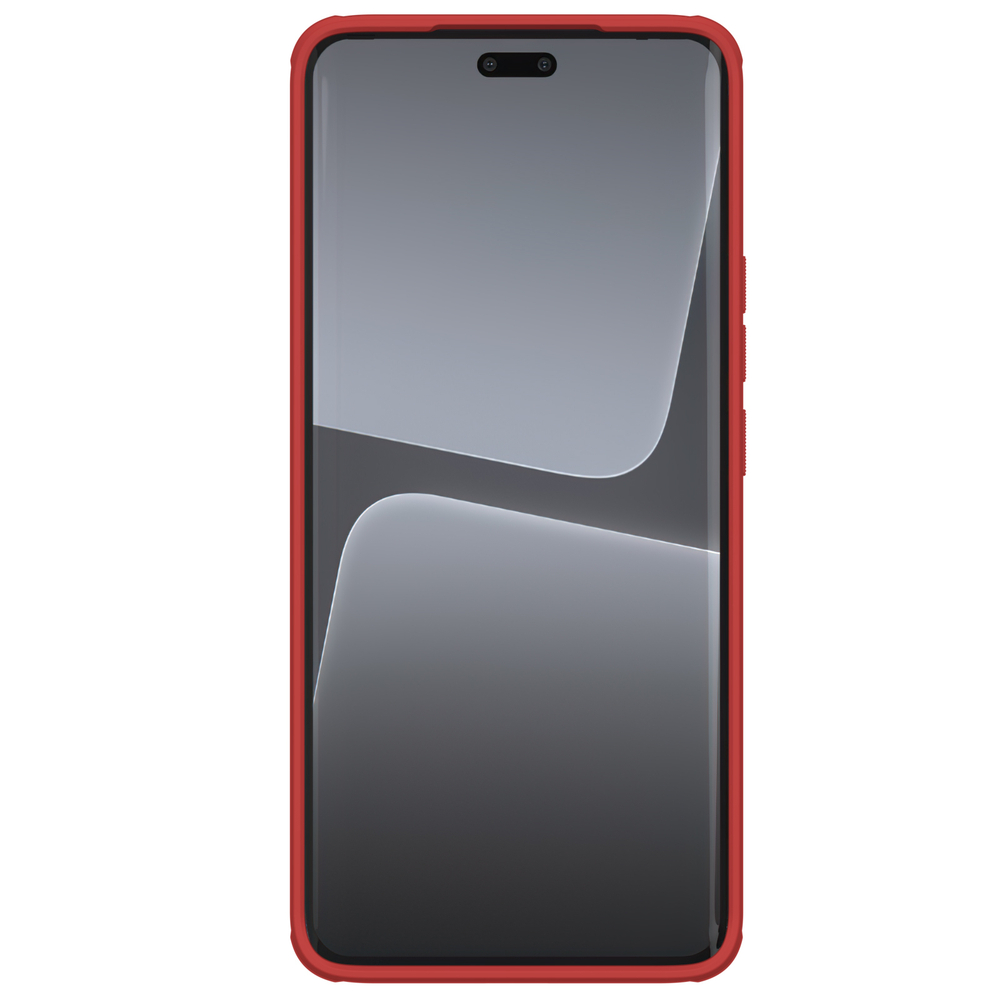 Противоударный чехол красного цвета от Nillkin для смартфона Xiaomi 13 Lite и Civi 2, серия Super Frosted Shield Pro