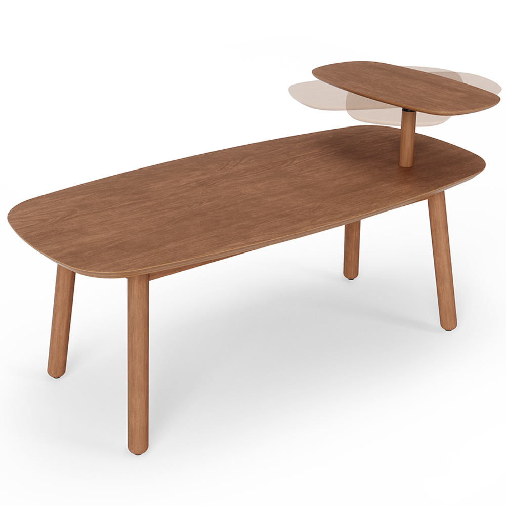 Столик кофейный Umbra Swivo светлый орех