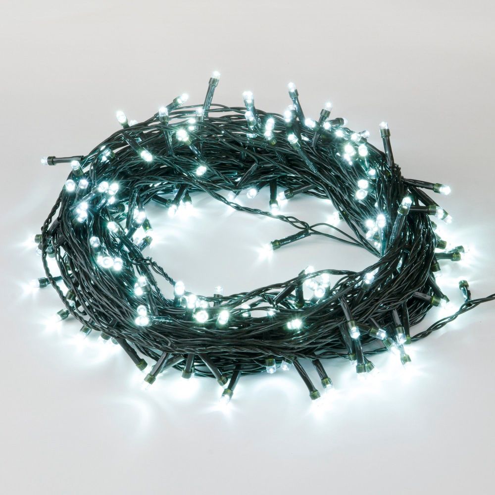 ULD-S1000-100-DGA WHITE IP20 Гирлянда светодиодная. 10м. 100 светодиодов. Белый свет. Провод зеленый. ТМ Uniel