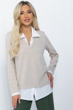 Пуловер На высоте (бежевый) Б11703 LT Collection