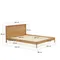 Lenon Кровать из шпона дуба для матраса 160 x 200 см