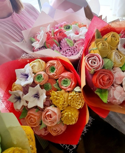 Цветочная композиция - букет из зефира арт2020