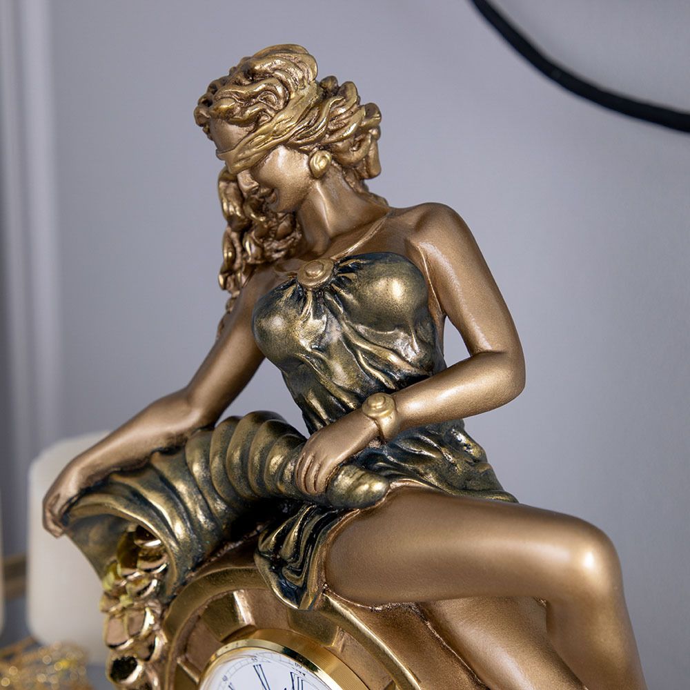 Часы настольные Колесо Фортуны Бронза