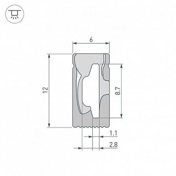 Профиль гибкий для контурной подсветки 2м 045782 черный WPH-FLEX-0612-SIDE-S8-5m BLACK Arlight