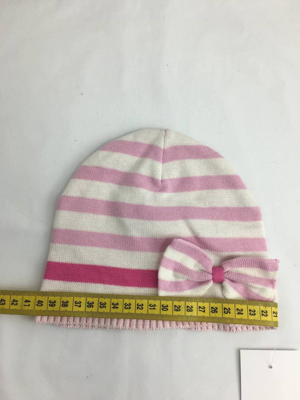 Шапка TT розовая с бантиком