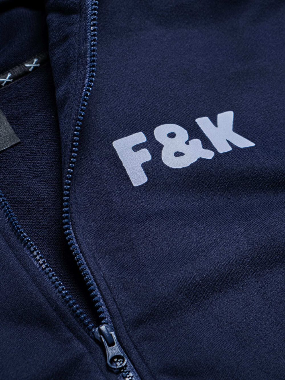 Худи Hardlunch F&K на молнии темно-синий