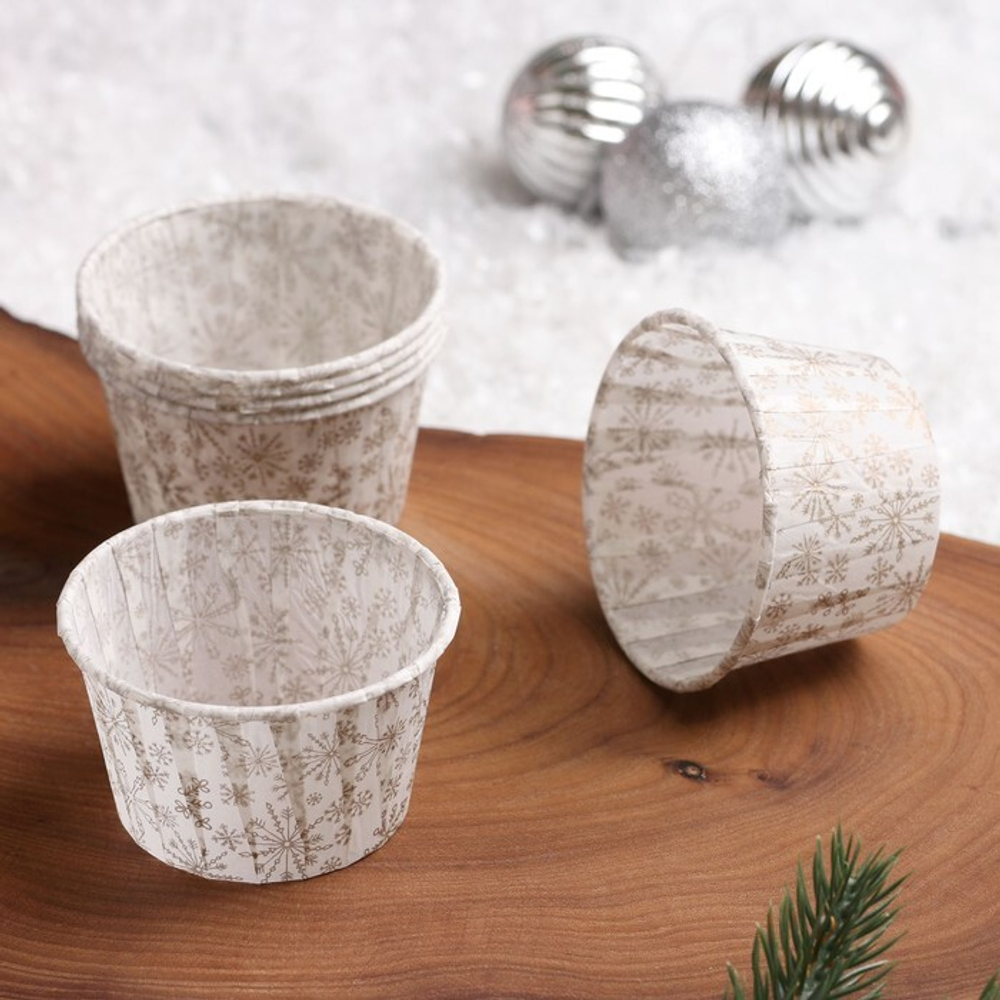 Капсула усиленная Снежинки на белом 1 шт.