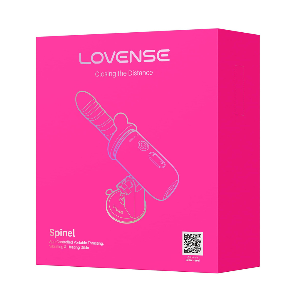 Портативная мини секс-машина 29,1см с функцией нагрева и управлением через приложение Lovense Spinel Mini Sex Machine