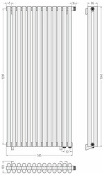 Сунержа Эстет-11 EU50 1200х585 13 секций