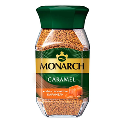 Кофе растворимый Monarch Caramel с ароматом карамели, 95 г стеклянная банка (Монарх)