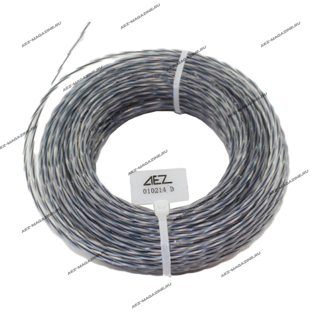 Леска триммерная AEZ серии DUO TWIST, сечение-витой квадрат 3,00мм(15м) стикер