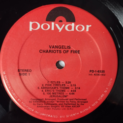 Винтажная виниловая пластинка LP Vangelis Chariots Of Fire Огненные Колесницы (USA 1981)