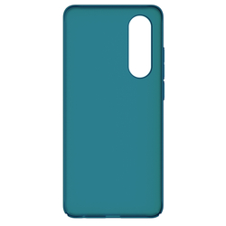 Тонкий жесткий чехол синего цвета (Peacock Blue) от Nillkin для OnePlus Nord CE4 Lite, серия Super Frosted Shield