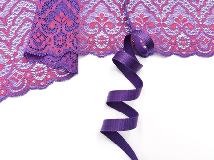 Бретелечная резинка без фестонов, 10мм, королевская сирень, (Арт: BR640/10-090), м