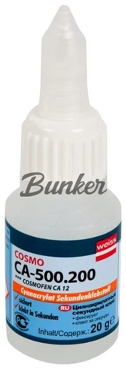 Клей цианоакрилатный Weiss Cosmofen CA-500.200, 20 г