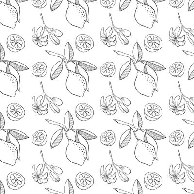 Лимоны, линейный узор