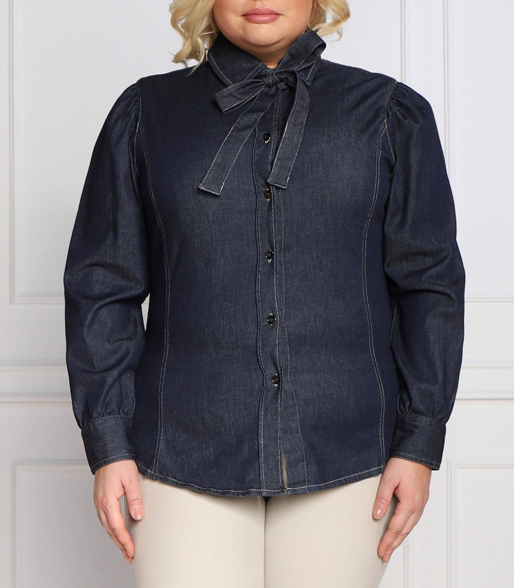 рубашка bolzano plus size Persona by Marina Rinaldi - темно-синий(1113042)